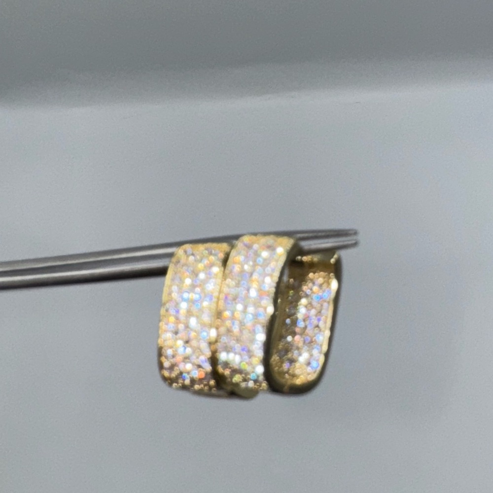 18k Inside-out Hoop Earrings - Picture 5 of 11